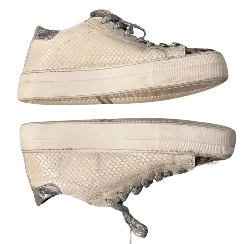 P448 Thea Platform Sneaker in Python Roccia - Picture 5 of 6